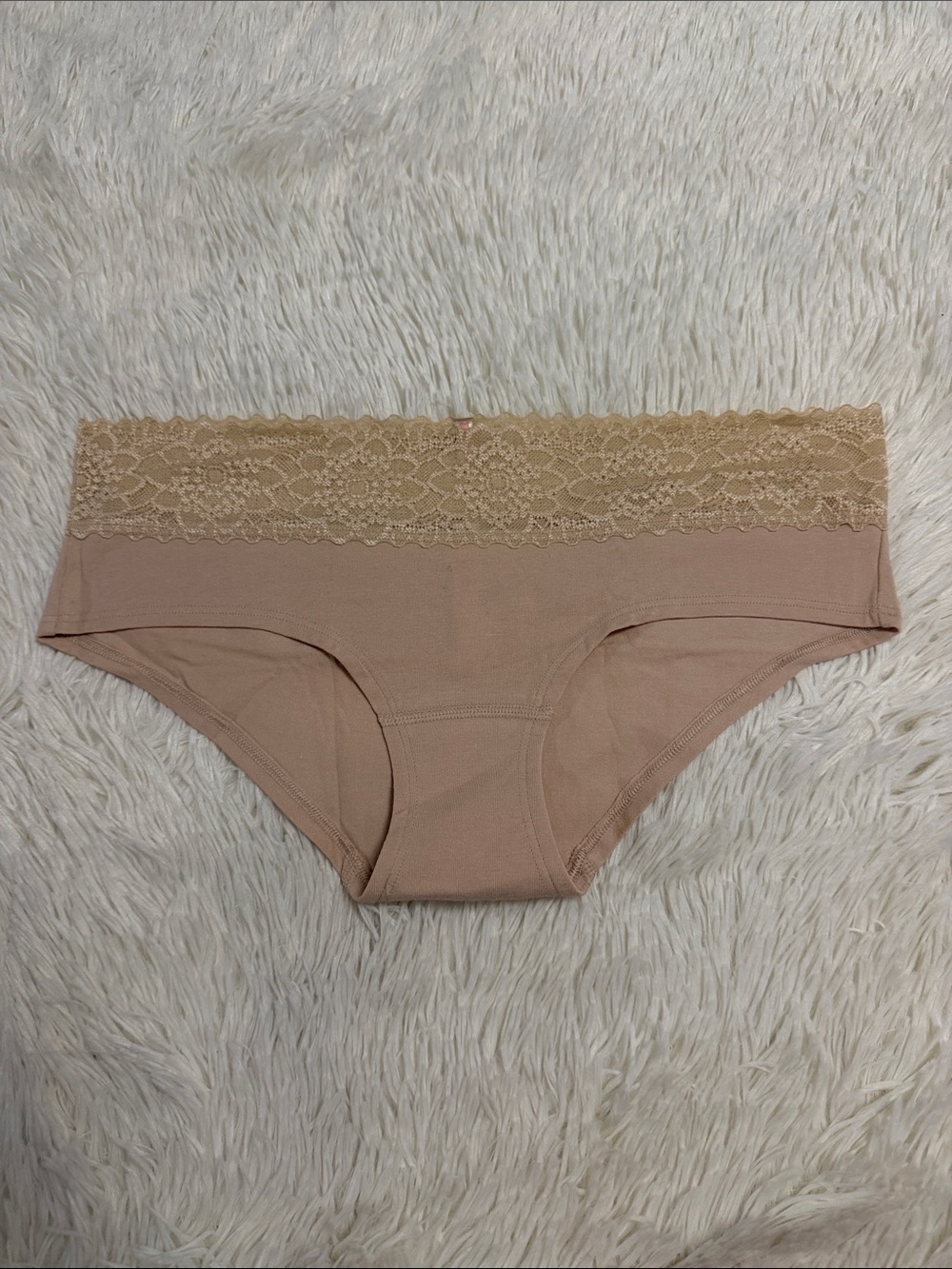 PINK Victoria's Secret Nude Lace Waist Hipster